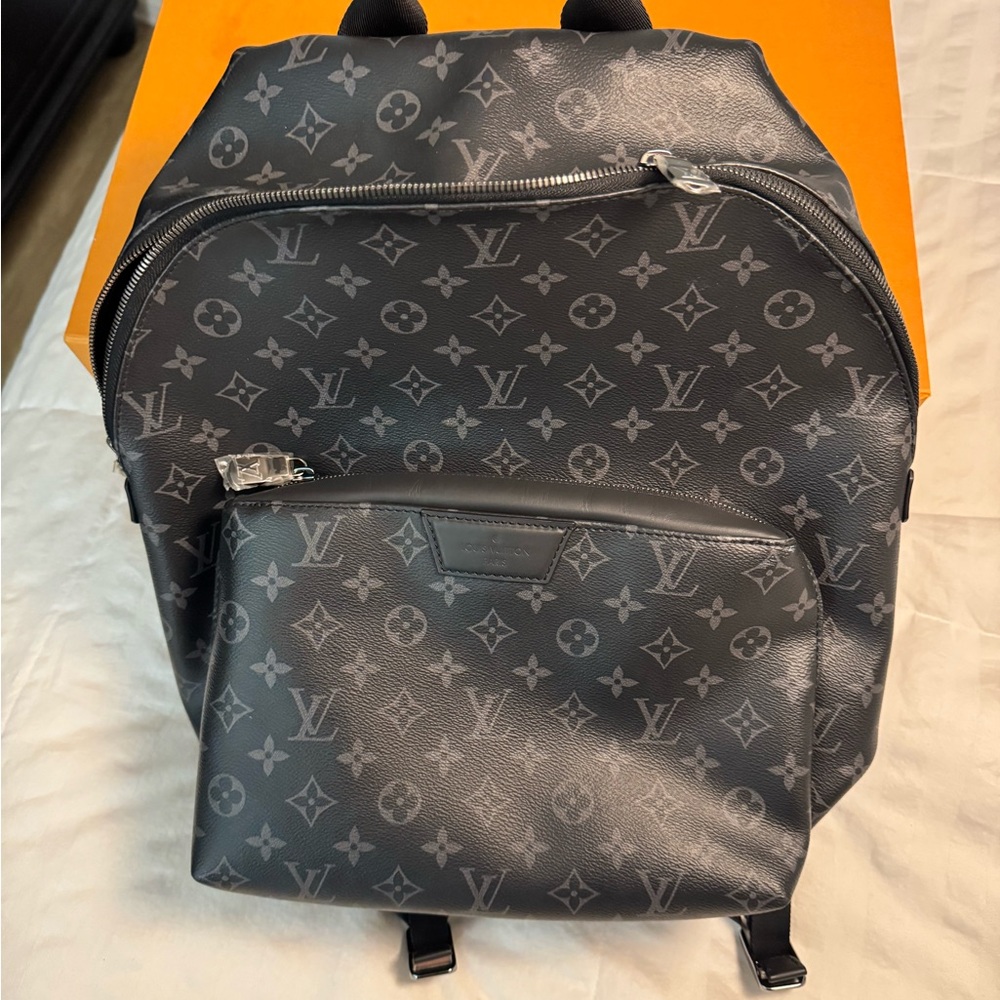 Louis Vuitton Black and Gray Monogram Backpack - Picture 1 of 7